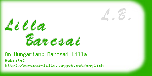 lilla barcsai business card